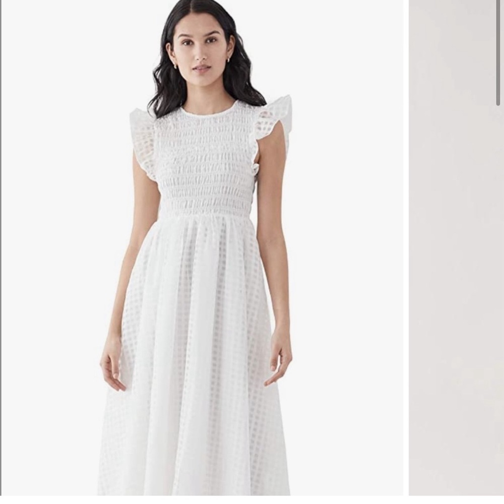 En Saison Organza Gingham Midi Dress Large